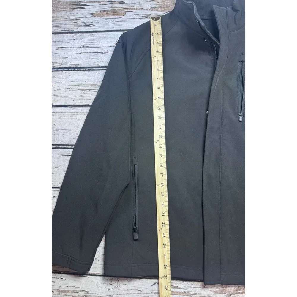 Tumi Black Soft Shell Fleece Lined Jacket Men's Large‎